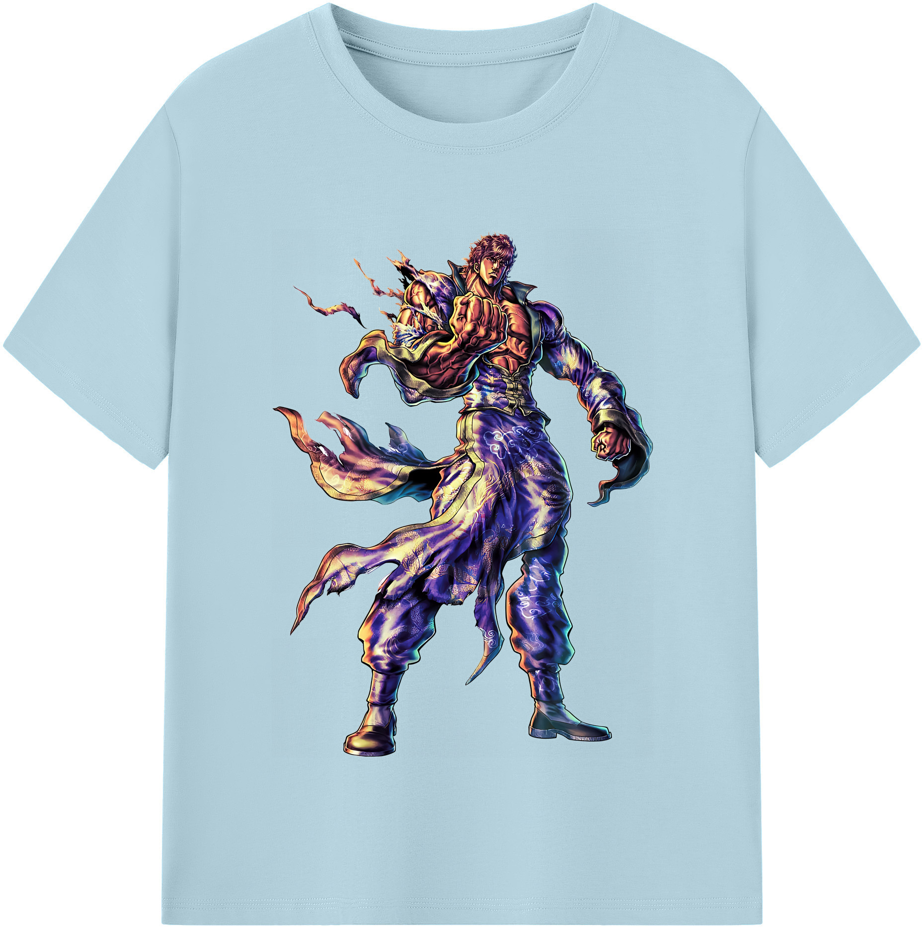 （画像用） 北斗の拳 Fist of the North Star 綿100％半袖Tシャツ（フロントプリント）